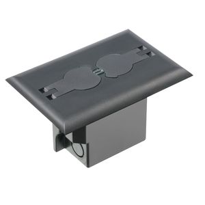 Arlington FLBRF101BL Plastic 1-Gang Non-Metallic Adjustable Floor Box With Flip Lids 4.100-Inch x 5.970-Inch x 3.738-Inch 20-Cubic-Inch