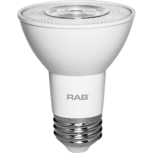 Rab PAR20-7-930-25D-DIM Dimmable PAR20 Shatterproof LED Lamp E26 Medium Base 7-Watt 550-Lumens 90 CRI 3000K Warm White