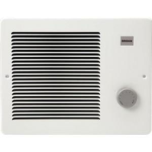 Nutone 174 Fan-Forced Wall Heater 2560/5120 BTU/Hour at 120-Volt 3840 BTU/Hour at 208-Volt 5120 BTU/Hour at 240-Volt Off-White Grille Broan