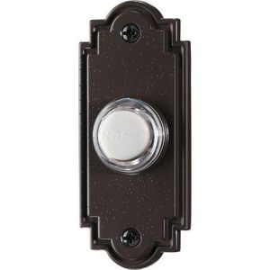 Nutone PB15LBR Lighted Flat Door Chime Pushbutton Oil-Rubbed Bronze Broan