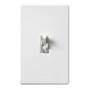 Lutron AY2-LFSQ-WH 120-Volt AC 1.5-Amp 1-Pole 3-Way Quiet 3-Speed Preset Dual Fan/Light Dimmer White Ariadni