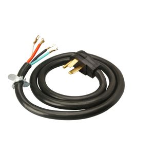 Coleman Cable 09046-88-08 Bare Copper SRDT Round Jacketed Range Power Supply Cord 6/2-8/2 6-ft Black