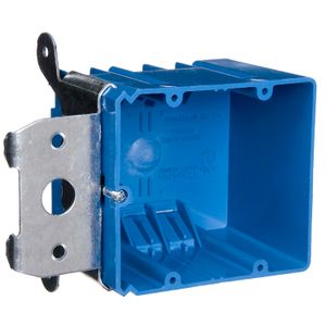 Thomas & Betts B234ADJ PVC 2-Gang Non-Metallic New Work Outlet Box 4-Inch x 3-5/8-Inch x 3-Inch 34-Cubic-Inch Carlon