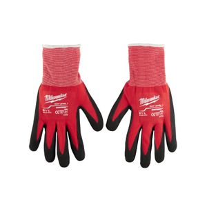 Milwaukee Tool 48-22-8902 Cut Level 1 Dipped Gloves Large 13 Gauge Nitrile Black/Red SMARTSWIPE