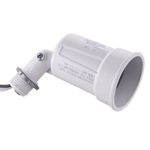 Hubbell-Wiring 5606-1 Weatherproof Traditional Lampholder 120-Volt White Powder Coated Raco