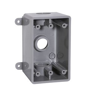 Raco PSBD37550GY PVC 1-Gang Non-Metallic Weatherproof Outlet Box 2-5/8-Inch Bell Taymac