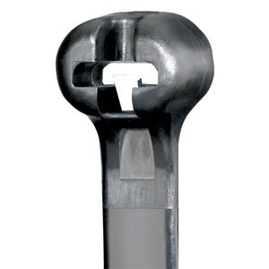 Panduit BT2S-C0 Weather Resistant Nylon 6/6 Standard Barb Ty Clamp Tie 8-Inch Black Dome-Top