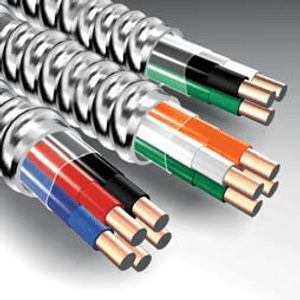 Copper Conductor Aluminum Armored MC Cable 6/2 125-ft Coil