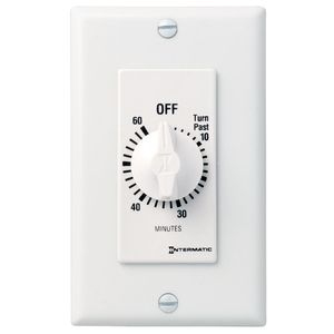 Intermatic FD60MWC Auto OFF FD Series Decorator Style Spring Wound Countdown Timer 125 - 277-Volt AC 60 min