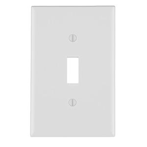 Leviton 88001 Thermoset Device Mount Standard Size 1-Gang Wallplate 1-Toggle Switch White