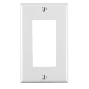 Leviton 80401-W Thermoset Device Mount Standard Size Tamper-Resistant 1-Gang Wallplate/Faceplate 1-Decora/GFCI White