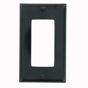 Leviton 80401-E Thermoset Device Mount Standard Size Tamper-Resistant 1-Gang Wallplate/Faceplate 1-Decora/GFCI Black