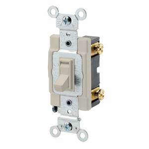 Leviton 54521-2I 120/277-Volt AC 20-Amp 1-Pole Commercial/Specification Grade Toggle Framed AC Quiet Switch Ivory