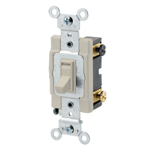 Leviton 54522-2I 120/277-Volt AC 20-Amp 2-Pole Commercial/Specification Grade Toggle Framed AC Quiet Switch Ivory