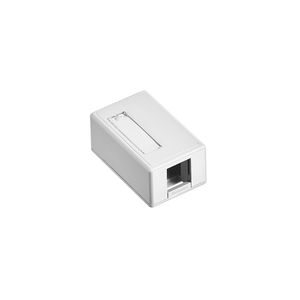 Leviton 41089-1WP Plastic 1-Port Rectangular Plenum Rated Box 2.28-Inch x 1.41-Inch x 1.01-Inch White QuickPort