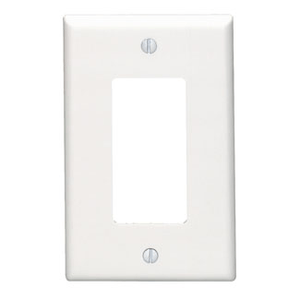 Leviton 80601-W Thermoset Device Mount Midway Size 1-Gang Wallplate 1-Decora/GFCI White