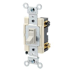 Leviton 54504-2T 120/277-Volt AC 15-Amp 4-Way Commercial/Specification Grade Toggle Framed AC Quiet Switch Light Almond