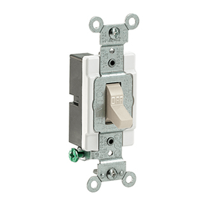 Leviton CS120-2T 120/277-Volt AC 20-Amp 1-Pole Commercial/Specification Grade Toggle AC Quiet Switch Light Almond