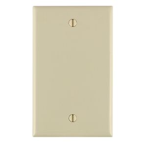 Leviton 80714-T Thermoplastic Nylon Box Mount Standard Size 1-Gang Blank Wallplate Light Almond