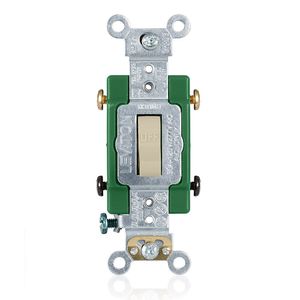 Leviton 3032-2I 120/277-Volt AC 30-Amp 2-Pole Extra Heavy-Duty Industrial/Specification Grade Toggle AC Quiet Switch Ivory