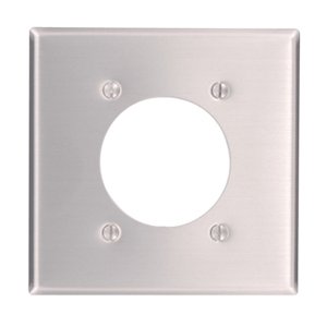 Leviton 83026 Aluminum Device/Flush Mount 2-Gang Standard Size Wallplate 2-Receptacle