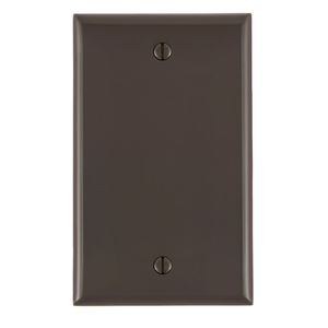 Leviton 80714 Thermoplastic Nylon Box Mount Standard Size 1-Gang Blank Wallplate Brown