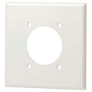 Leviton 80726-W Thermoplastic Nylon Device/Flush Mount Standard Size 2-Gang Wallplate 2-Receptacle White