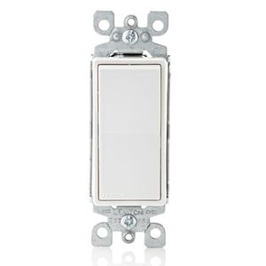 Leviton 5601-2W 120/277-Volt AC 15-Amp 1-Pole Residential Grade Rocker AC Quiet Switch White Decora