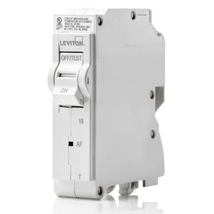 Leviton LB115-AFT Plug-On Mount AFCI Thermal Magnetic Branch Circuit Breaker 1-Pole 15-Amp 120-Volt AC