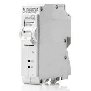 Leviton LB115-DFT Plug-On Mount Dual Function AFCI/GFCI Branch Circuit Breaker 1-Pole 15-Amp 120-Volt AC