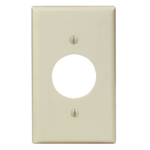 Leviton 86004 Thermoset Device Mount Standard Size Tamper-Resistant 1-Gang Single Receptacle Wallplate 1-Single Receptacle Ivory