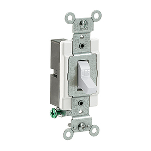 Leviton CS120-2W 120/277-Volt AC 20-Amp 1-Pole Commercial/Specification Grade Toggle AC Quiet Switch White