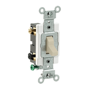 Leviton CS220-2I 120/277-Volt AC 20-Amp 2-Pole Commercial/Specification Grade Toggle AC Quiet Switch Ivory