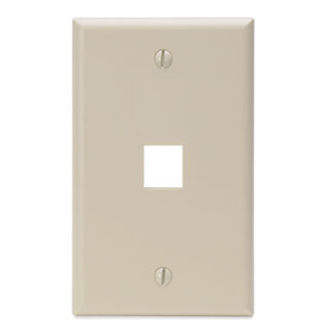 Leviton 41080-1IP ABS Plastic 1-Gang 1-Port Wallplate Ivory QuickPort