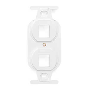 Leviton 41087-2WP Flush Mount Decora Type 106 2-Port Duplex Insert High-Impact Fire-Retardant Plastic White QuickPort