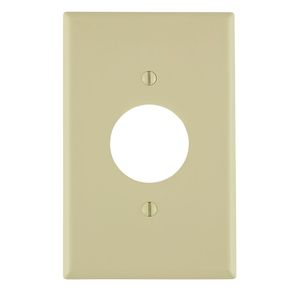 Leviton PJ7-I Thermoplastic Nylon Device Mount 1-Gang Midway Size Wallplate 1-Single Receptacle Ivory