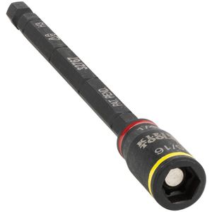 Klein Tools 32767 3-in-1 Impact Flip Socket 6-Point 1/4-Inch Drive 5-Inch Length