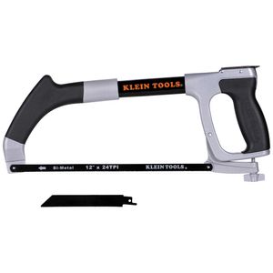 Klein Tools 702-12 Bi-Metal 24 Teeth Adjustable High-Tension Hacksaw 16-1/4-Inch x 12-Inch