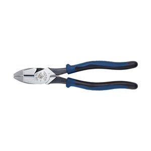 Klein Tools J213-9NE High Leverage Side Cutting Plier 9-1/2-Inch Black/Dark Blue Journeyman