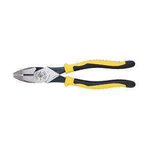 Klein Tools J213-9NECR High Leverage Side Cutting And Crimping Plier 9-1/2-Inch Yellow/Black Journeyman