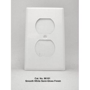 Mulberry 86101 Steel Standard Size 1-Gang Wallplate 1-Duplex Receptacle White