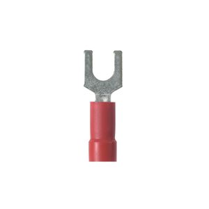 Panduit EV18-6FB-Q Vinyl Insulated Standard Fork Terminal 22-18-AWG Red #6 Stud StrongHold