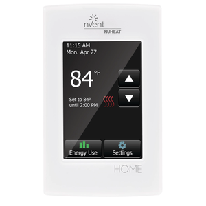 Pentair AC0056 7-Day Programmable Floor Heating Thermostat 120/240-Volt AC High Gloss White Frame Home