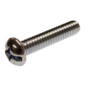 Metallics JRM80 Zinc Chromate Steel Phillips/Slotted Drive Round Head Machine Screw #6 x 1/2-Inch