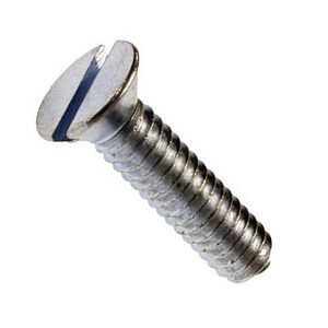 Metallics JFM140 Zinc Chromate Steel Slotted Drive Flat Head Machine Screw #6 x 2-1/2-Inch