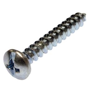 Metallics JTS21 Zinc Chromate Steel Phillips/Slotted Drive Pan Head Self-Tapping Sheet Metal Screw #8 x 1-Inch