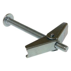 Metallics J1549 Zinc Chromate Steel Phillips/Slotted Drive Mushroom-Truss Head Combo Anchor Spring Wing Toggle Bolt 1/8-Inch x 3-Inch