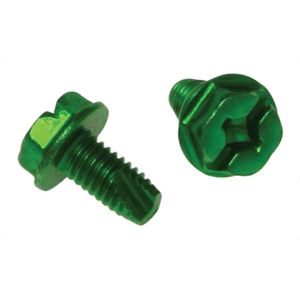 Metallics JGSH22 Zinc Plated Steel Ground Screw #10 x 3/8-Inch Green