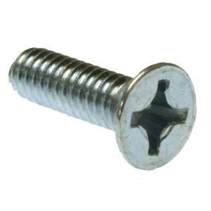 Metallics JFMP63 Zinc Chromate Steel Phillips Drive Flat Head Fully Threaded Machine Screw #6 x 1-Inch