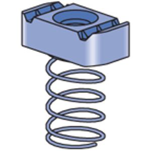 Power Strut PS-RS-3/8-EG Electrogalvanized Steel Clamping Nut With Long Spring 3/8-Inch